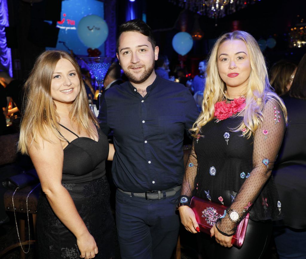 Samantha McDermott, Shane Coburn and Ciara Masterson at the TUI launch at Number Twenty-Two, South Anne Street on Wednesday, 18th October -photo Kieran Harnett