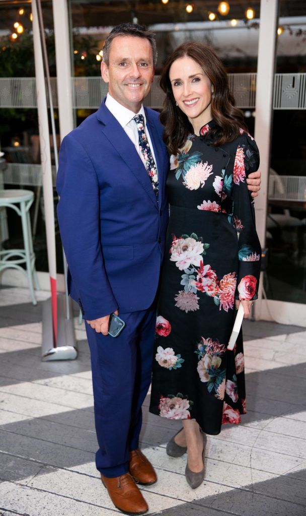 Aengus MacGrianna and Maia Dunphy pictured as Maia Dunphy launches her book, The M Word: A Book For Women Who Happen To Be Parents at House, Leeson St. Photo: Ailbhe O'Donnell