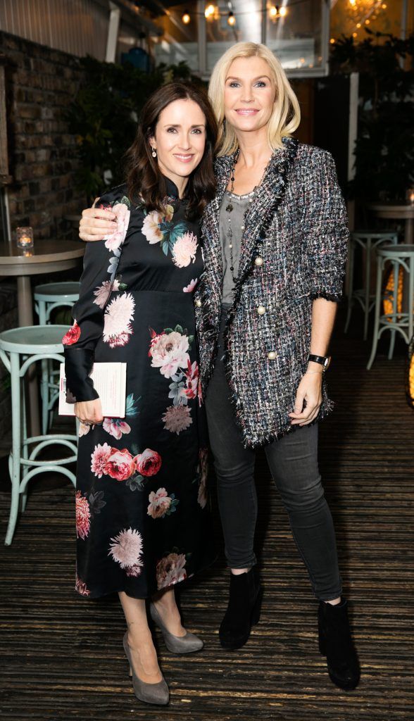 Maia Dunphy and Yvonne Connolly pictured as Maia Dunphy launches her book, The M Word: A Book For Women Who Happen To Be Parents at House, Leeson St. Photo: Ailbhe O'Donnell