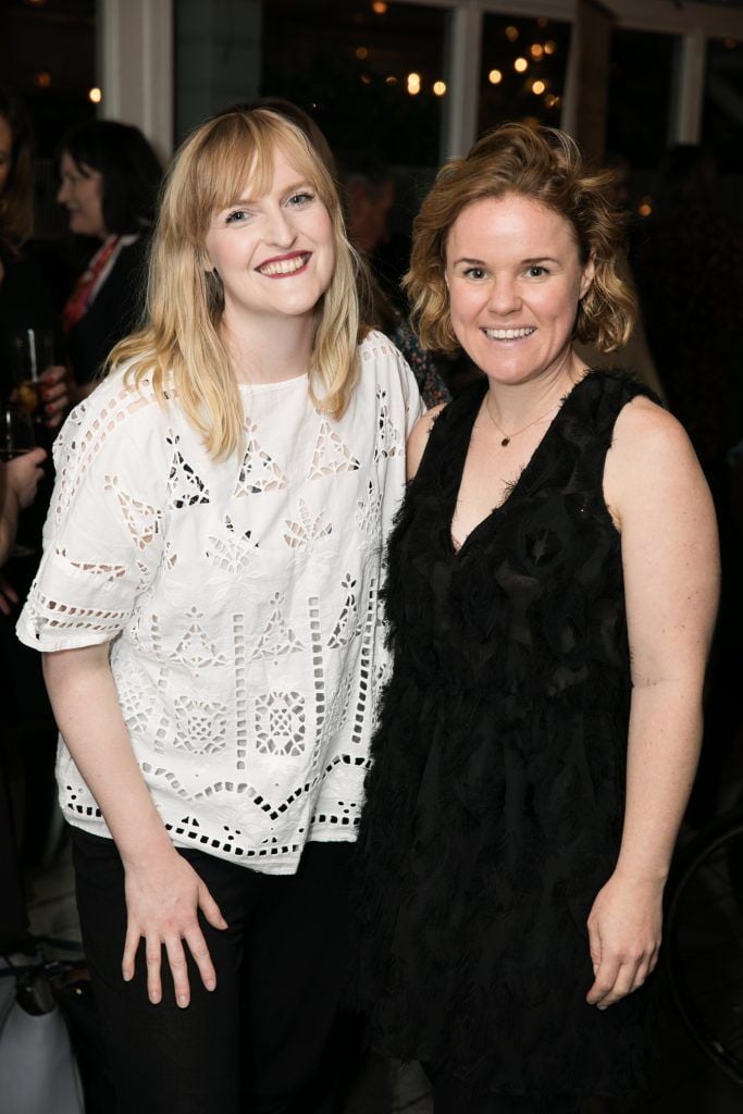 Sophie White & Teresa Daly pictured as Maia Dunphy launches her book, The M Word: A Book For Women Who Happen To Be Parents at House, Leeson St. Photo: Ailbhe O'Donnell