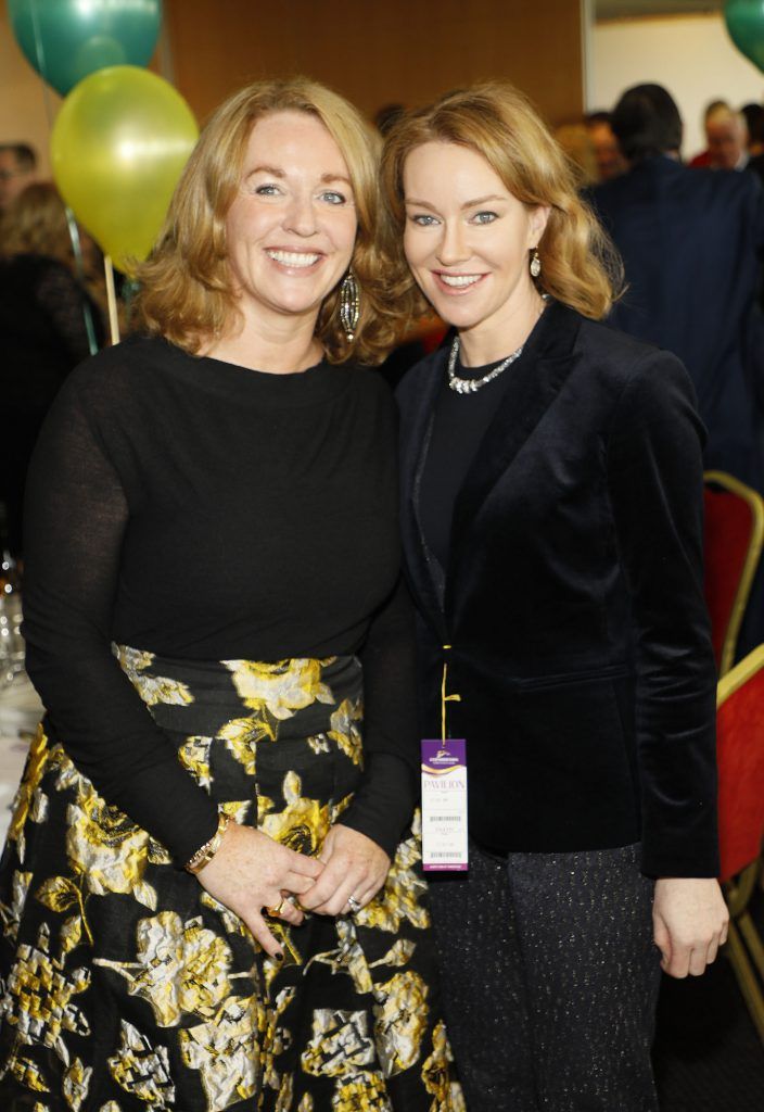 Aoife and Deirdre Donoghue at the Irish Hospice Foundation fourth annual racing event at Leopardstown -photo Kieran Harnett