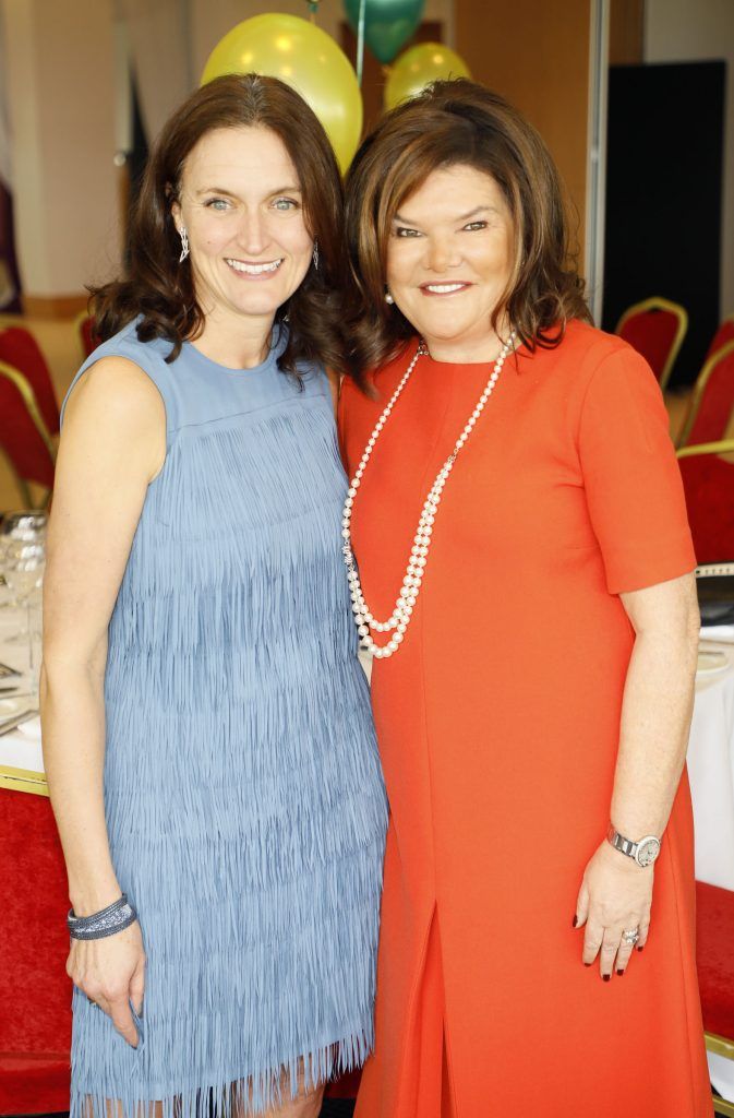 Helen MvVeigh and Claire Ronan at the Irish Hospice Foundation fourth annual racing event at Leopardstown -photo Kieran Harnett