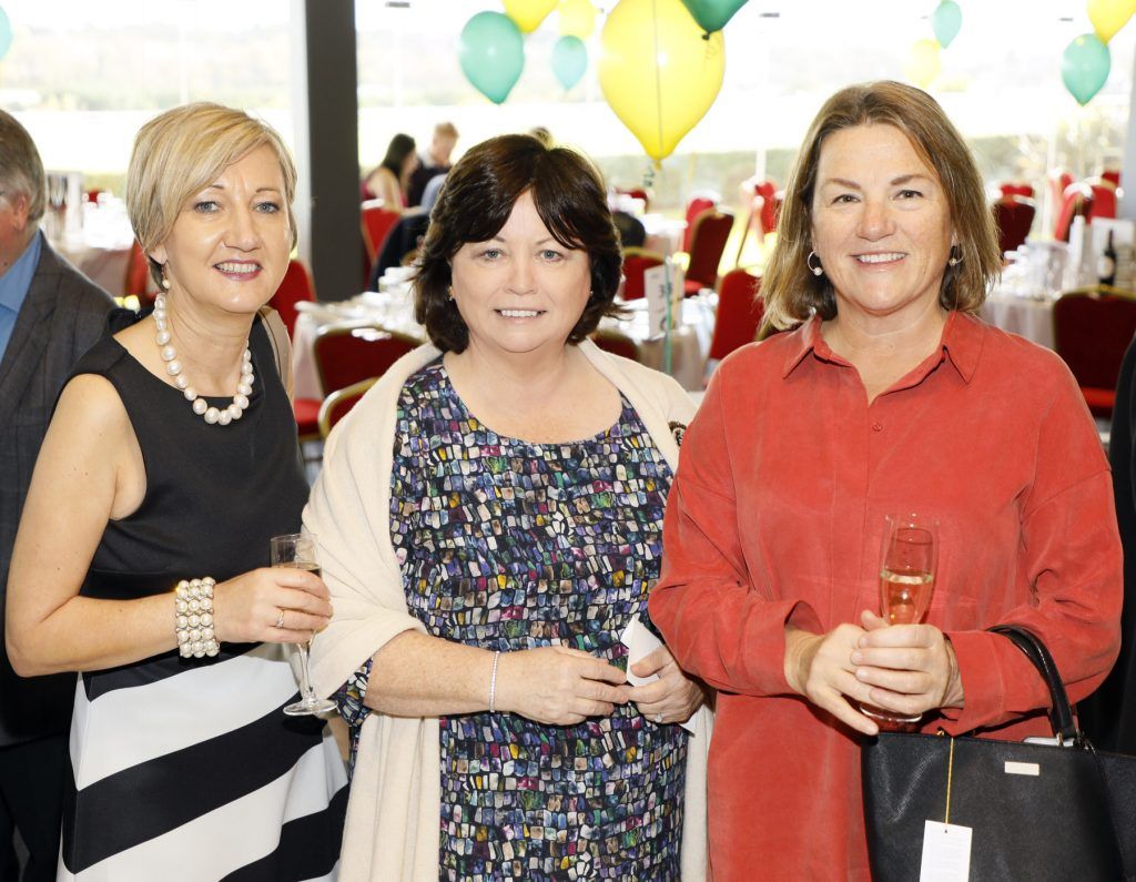 Miriam Donoghue, Mary Harney and Julie Ling at the Irish Hospice Foundation fourth annual racing event at Leopardstown -photo Kieran Harnett