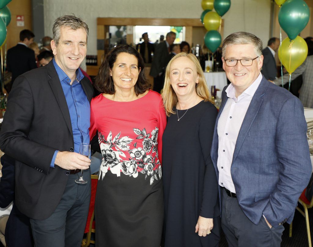 Rory Mason, Rachel Dwyer, Geraldine Cowey and Iarla Mongey at the Irish Hospice Foundation fourth annual racing event at Leopardstown -photo Kieran Harnett