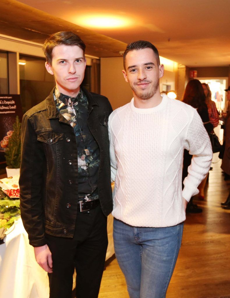 Pictured are Mikie O'Loughlin and Daragh Ashmore at Aldi's exquisite Christmas 2017 event, which took place in Medley. Photograph: Sasko Lazarov / Photocall Ireland