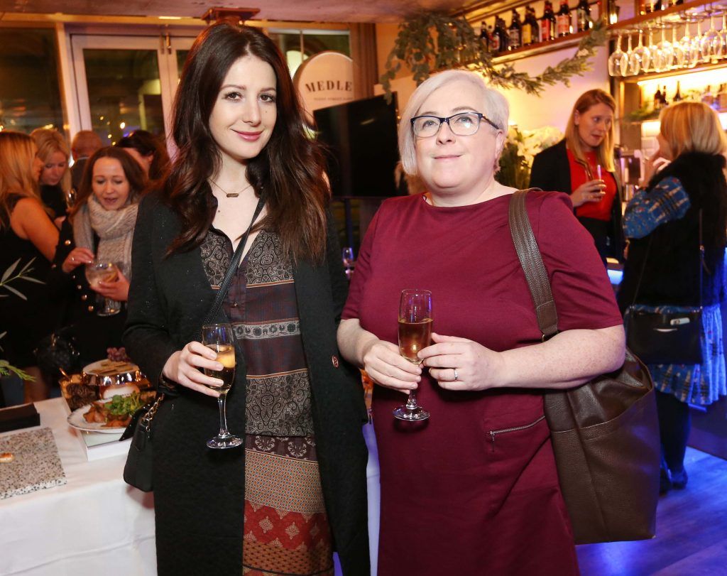 Pictured are Grace Cahill and Maeve Quigley at Aldi's exquisite Christmas 2017 event, which took place in Medley. Photograph: Sasko Lazarov / Photocall Ireland
