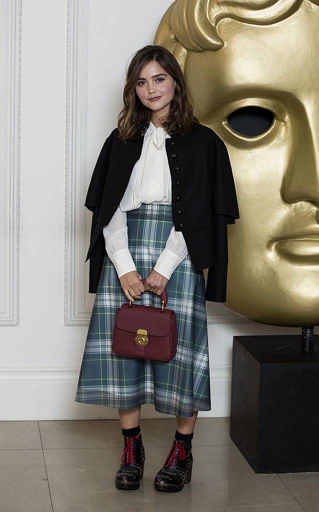 Jenna Coleman during the BAFTA Breakthrough Brits reception held at Burberry on October 25, 2017 in London, England.  (Photo by John Phillips/Getty Images)