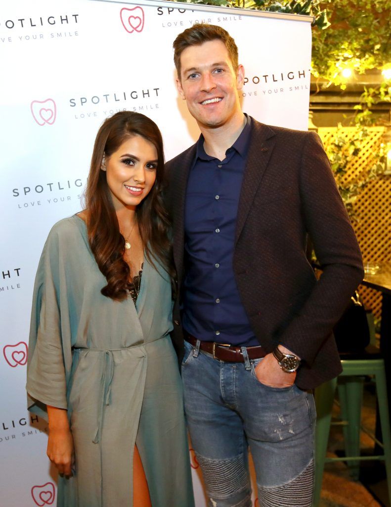 Lauren Browne and Seamus Callanan are pictured at the Spotlight Whitening Launch event on 26th October at Nolita, George’s Street. PHOTO: Mark Stedman