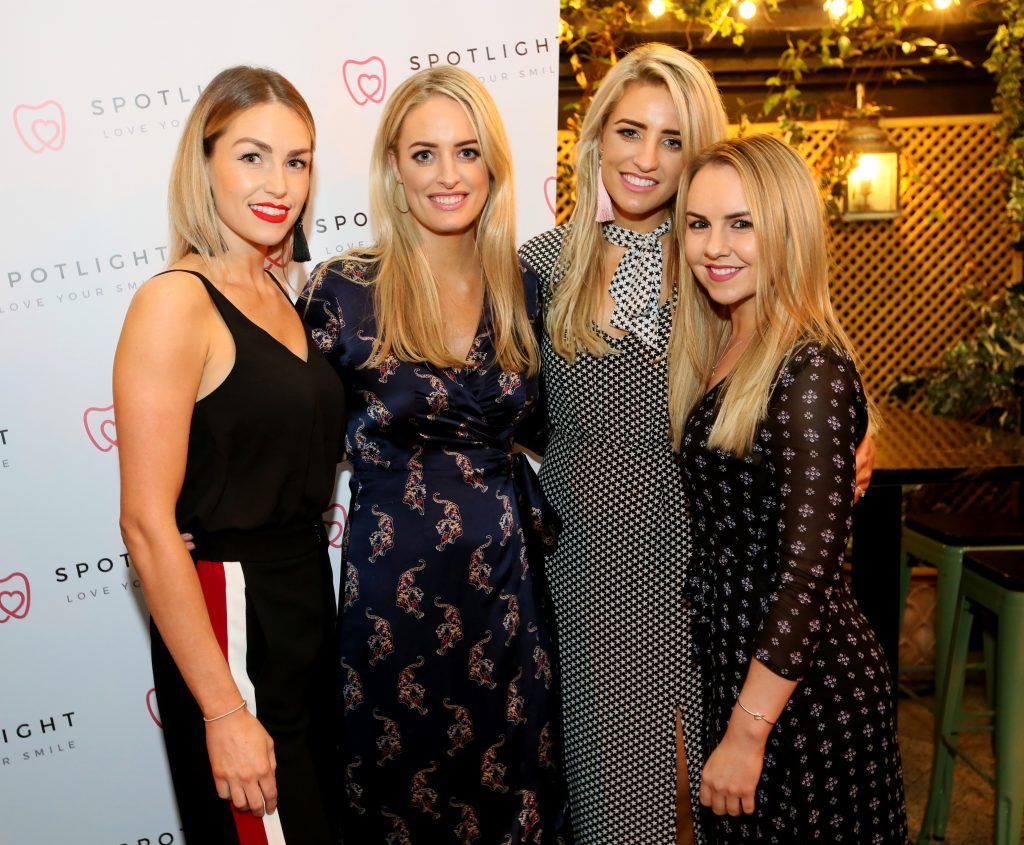 Pictured are, from left, Lia Stokes, Dr Lisa Creaven, Dr Vanessa Creaven and Katie Allen at the Spotlight Whitening Launch event on 26th October at Nolita, George’s Street. PHOTO: Mark Stedman