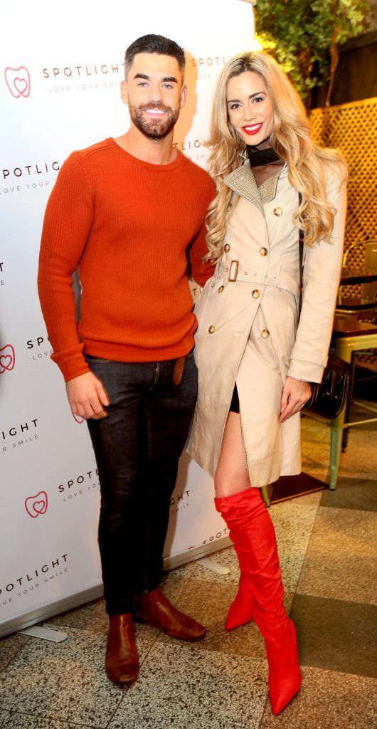 Gerard McLoughlin and Brittany Mason at the Spotlight Whitening Launch event on 26th October at Nolita, George’s Street. PHOTO: Mark Stedman