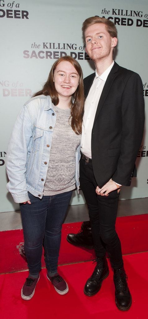 Aisling Kane and Louis Flanagan at the Irish premiere of The Killing of a Sacred Deer at Light House Cinema Smithfield Pic: Patrick O'Leary