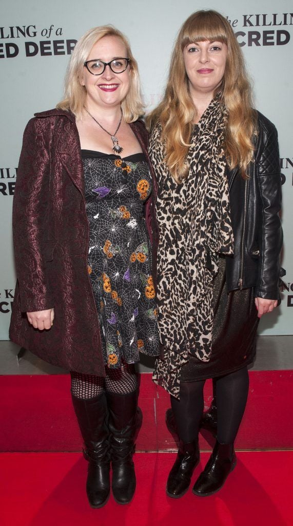 Charlene Laydon and Aoife Regan at the Irish premiere of The Killing of a Sacred Deer at Light House Cinema Smithfield Pic: Patrick O'Leary
