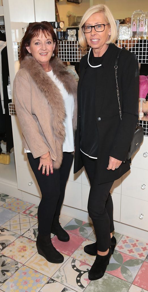 Nuala Murray and Avril Kerr at the CoCo Boutique Autumn Winter Party showcasing the Riviera collection in Clarendon Street, Dublin. Photo: Brian McEvoy
