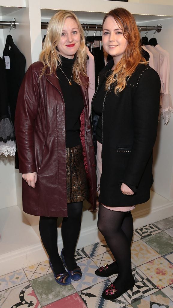 Claire Hyland and Niamh Campbell at the CoCo Boutique Autumn Winter Party showcasing the Riviera collection in Clarendon Street, Dublin. Photo: Brian McEvoy
