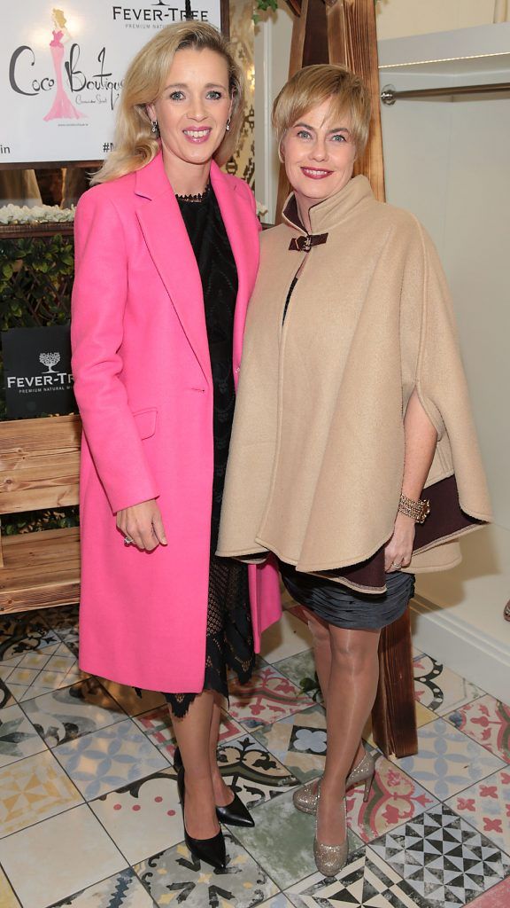 Vivienne Doyle and Tara Kenny at the CoCo Boutique Autumn Winter Party showcasing the Riviera collection in Clarendon Street, Dublin. Photo: Brian McEvoy