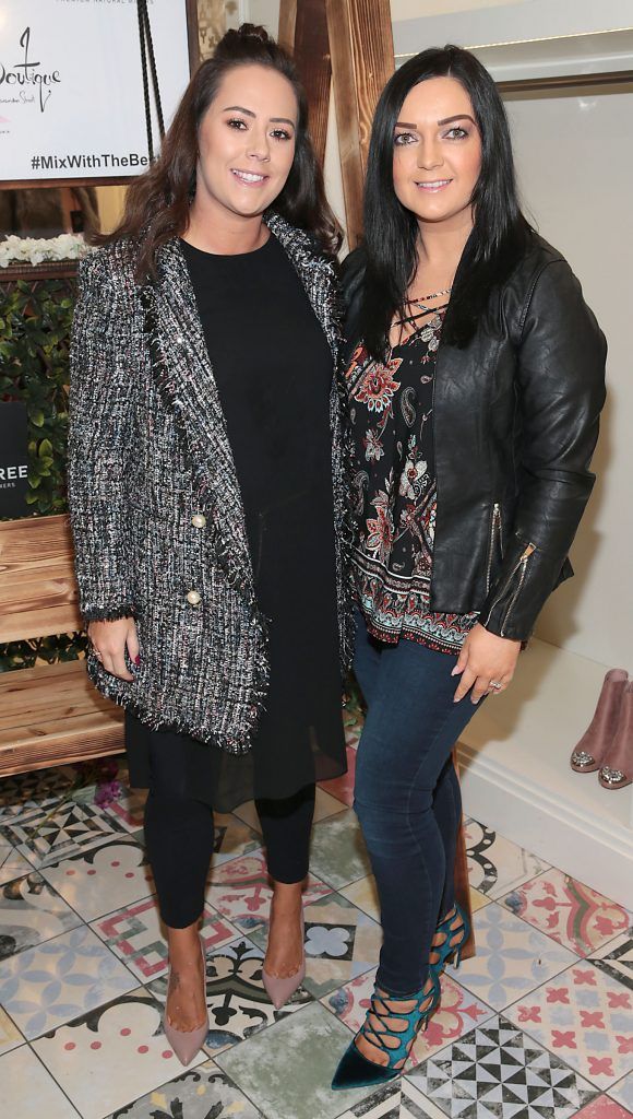 Danielle Green and Jules Browne at the CoCo Boutique Autumn Winter Party showcasing the Riviera collection in Clarendon Street, Dublin. Photo: Brian McEvoy