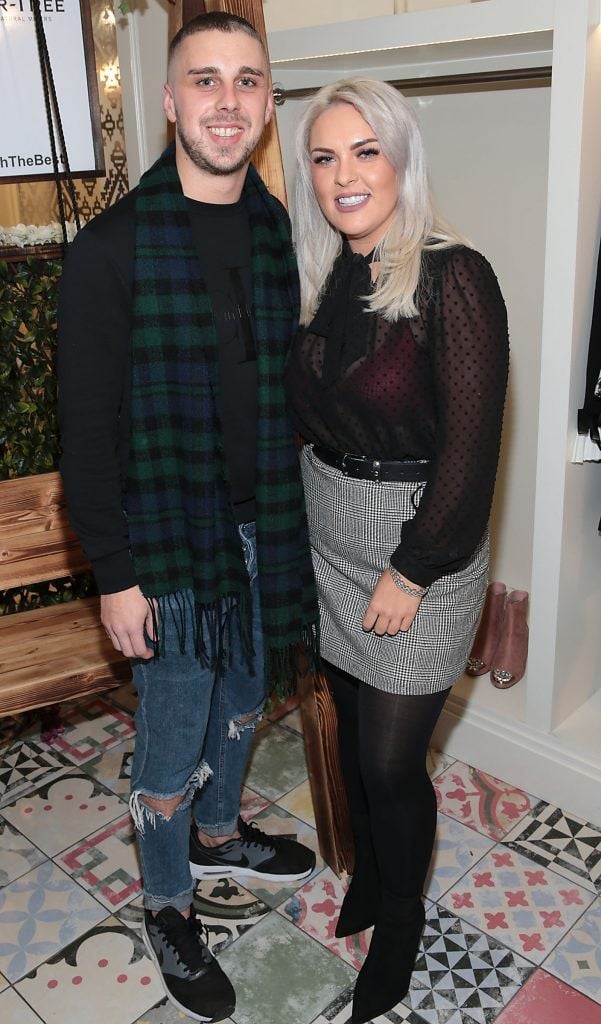 Shane Somers and Onagh O Driscoll at the CoCo Boutique Autumn Winter Party showcasing the Riviera collection in Clarendon Street, Dublin. Photo: Brian McEvoy