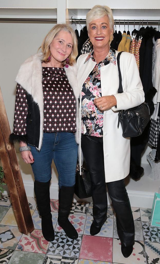 Brenda Ryan and Trisha O Rourke at the CoCo Boutique Autumn Winter Party showcasing the Riviera collection in Clarendon Street, Dublin. Photo: Brian McEvoy