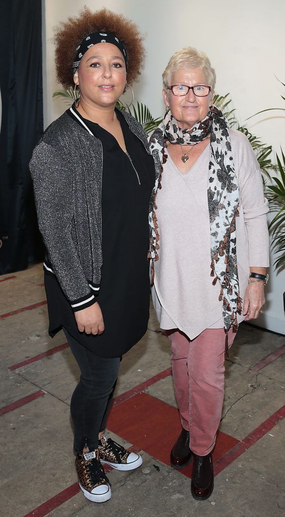 Debbie Leonard and Marie Joseph at the Vichy Dermablend pop-up 'highcoverage' masterclass with celebrity makeup artist Lucy Gibson at Tara Bulidings, Dublin. Photo: Brian McEvoy