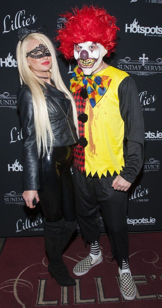 Lavinia Iana and Carl Van looy pictured at the annual Hotspots.ie Halloween party at Lillie's. Photo: Patrick O'Leary