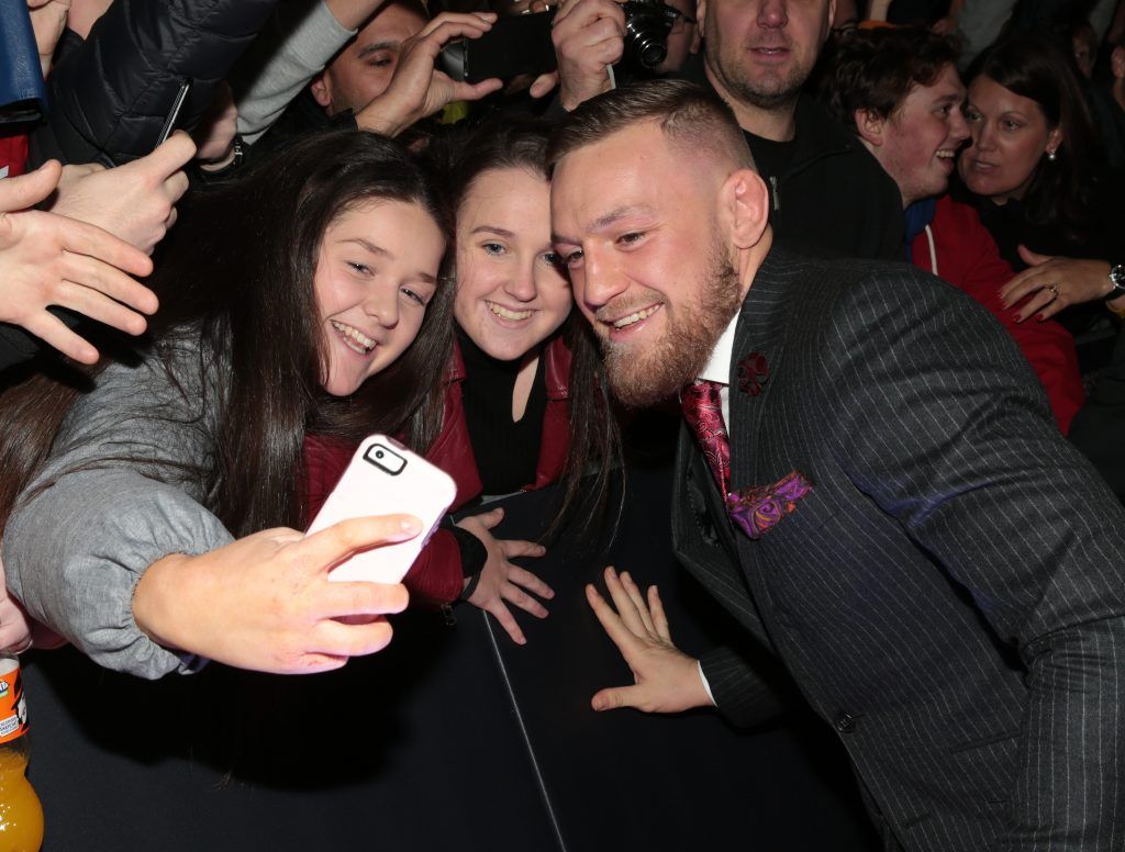 Conor McGregor meets fans at the world premiere of Conor McGregor: Notorious at the Savoy Cinema, Dublin. Picture: Brian McEvoy