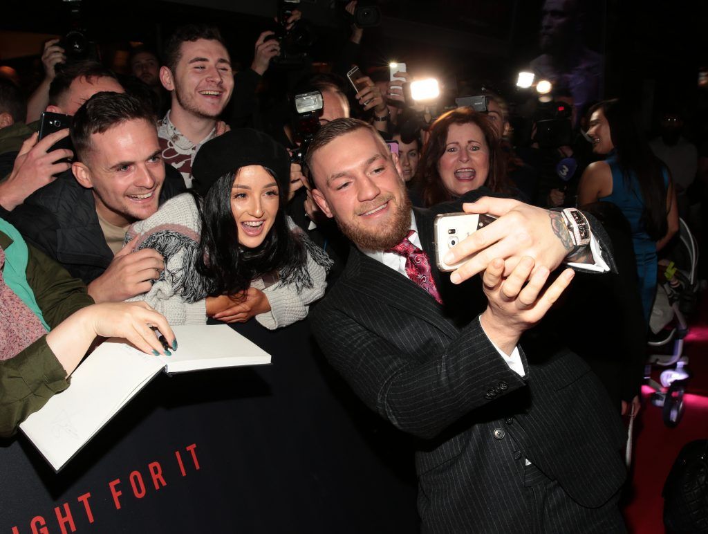 Conor McGregor meets fans at the world premiere of Conor McGregor: Notorious at the Savoy Cinema, Dublin. Picture: Brian McEvoy