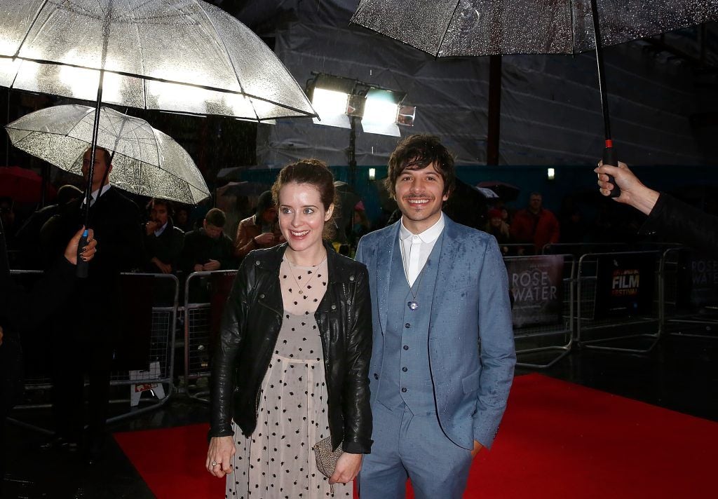 Claire Foy and Dimitri Leonidas attend the red carpet arrivals of "Rosewater" during the 58th BFI London Film Festival at Odeon West End on October 12, 2014 in London, England.  (Photo by Tim P. Whitby/Getty Images for BFI)