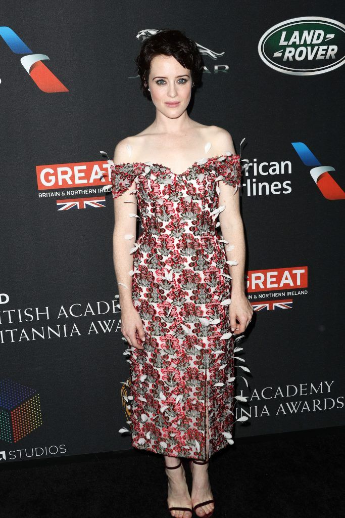 Claire Foy attends the 2017 AMD British Academy Britannia Awards at The Beverly Hilton Hotel on October 27, 2017 in Beverly Hills, California.  (Photo by Frederick M. Brown/Getty Images)