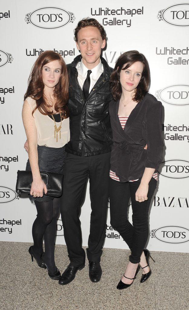 Juliet Oldfield, Tom Hiddlestone and Claire Foy at 'The Tod's Arts Plus Drama Party' (Photo by WENN)