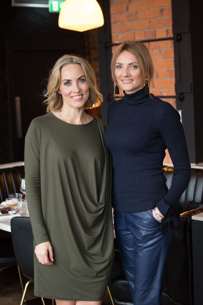 Kathryn Thomas and Ingrid Hoe as luxury brand Marram Co launch in The Marvel Room in Brown Thomas with an intimate lunch at Roberta's to celebrate. Photo: Richie Stokes