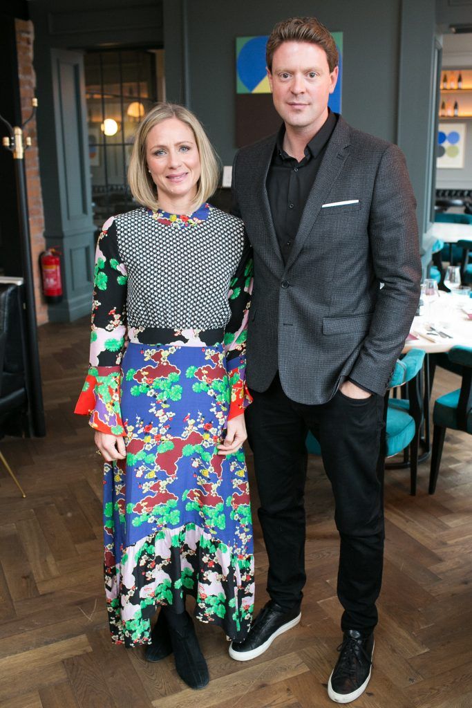 Jude and James Jarvis as luxury brand Marram Co launch in The Marvel Room in Brown Thomas with an intimate lunch at Roberta's to celebrate. Photo: Richie Stokes