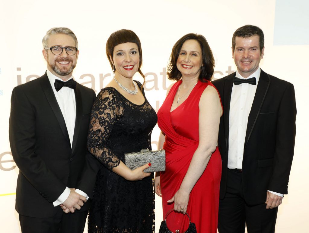 Fergus McArdle, Inga Loeding, Frances and Peter McArdle at the EY Entrepreneur Of The Year Awards 2017 which took place in Citywest. Photo: Kieran Harnett