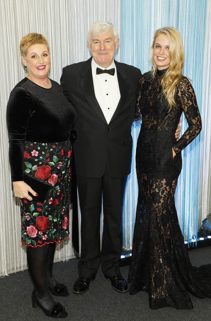 Hilary Molloy with Daithi and Sorcha O'Connor at the EY Entrepreneur Of The Year Awards 2017 which took place in Citywest. Photo: Kieran Harnett