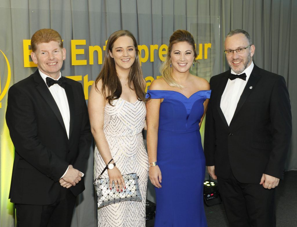 Mike McKerr,  Eimear McCrann, Siobhan Davis and Kevin McLoughlan at the EY Entrepreneur Of The Year Awards 2017 which took place in Citywest. Photo: Kieran Harnett