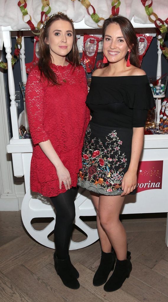 Julianne Galvin and Aisling O Brien at the Lidl Deluxe Christmas 2017 Showcase at 25 Fitzwilliam Place, Dublin. Photo: Brian McEvoy