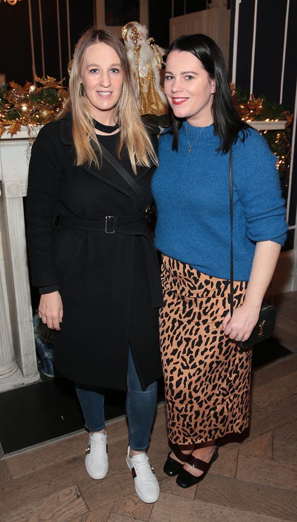 Naomi Gaffey and Corina Gaffey at the Lidl Deluxe Christmas 2017 Showcase at 25 Fitzwilliam Place, Dublin. Photo: Brian McEvoy