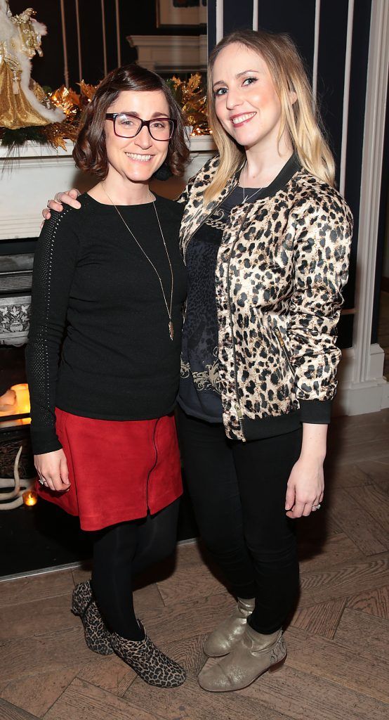 Zara Flynn and Aideen Finnegan at the Lidl Deluxe Christmas 2017 Showcase at 25 Fitzwilliam Place, Dublin. Photo: Brian McEvoy