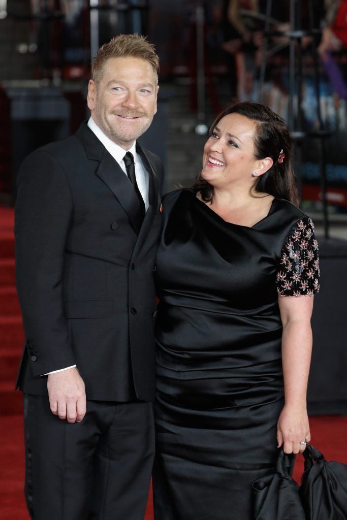 Kenneth Branagh and Lindsay Brunnock attend the 'Murder On The Orient Express' World Premiere at Royal Albert Hall on November 2, 2017 in London, England.  (Photo by John Phillips/Getty Images)