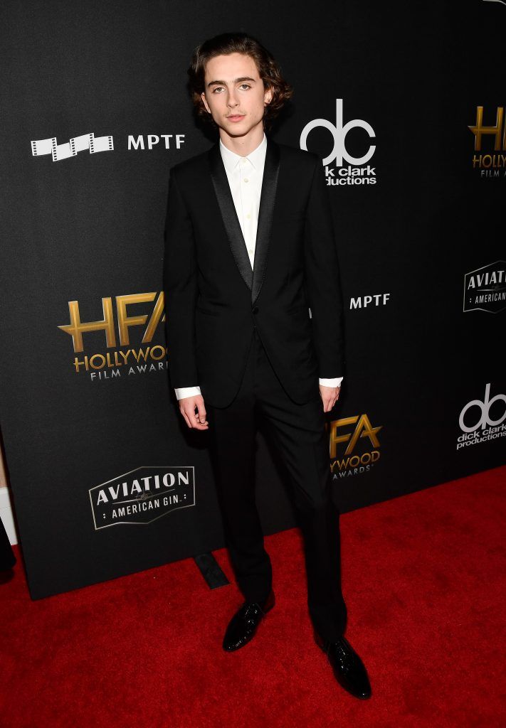 Honoree Timothee Chalamet attends the 21st Annual Hollywood Film Awards at The Beverly Hilton Hotel on November 5, 2017 in Beverly Hills, California.  (Photo by Frazer Harrison/Getty Images for HFA)