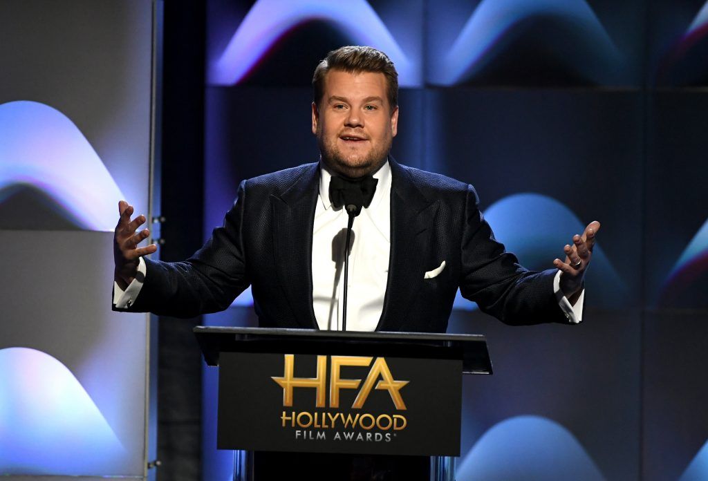 Host James Corden speaks onstage during the 21st Annual Hollywood Film Awards at The Beverly Hilton Hotel on November 5, 2017 in Beverly Hills, California.  (Photo by Kevin Winter/Getty Images)
