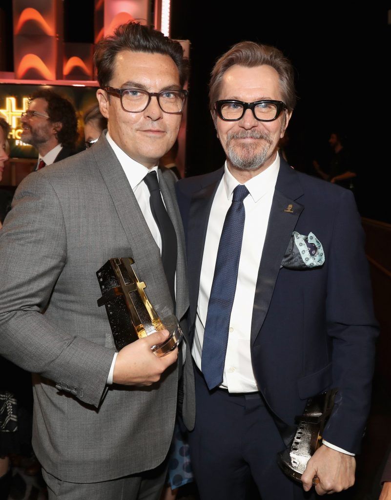 Honoree Joe Wright, recipient of the Hollywood Director Award for 'Darkest Hour,' (L) and Honoree Gary Oldman, recipient of the Hollywood Career Achievement Award, attend the 21st Annual Hollywood Film Awards at The Beverly Hilton Hotel on November 5, 2017 in Beverly Hills, California.  (Photo by Christopher Polk/Getty Images for HFA)