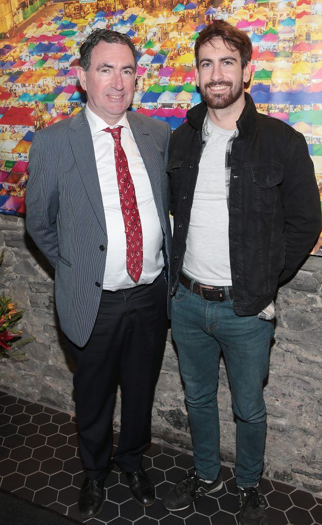 Donnie Hannon and Oisin Hannon at the launch of the new first floor of Nightmarket Thai Restaurant, Ranelagh. Photo: Brian McEvoy