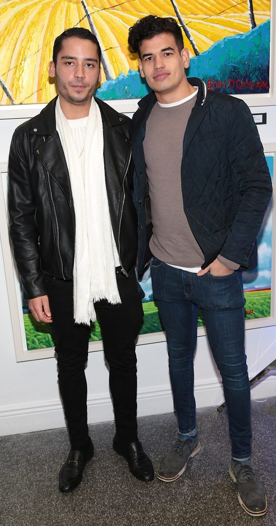 Jack Byrne and Ciaran Shah at the launch of the National Dairy Council's Complete Natural Pop up Dairy Cafe on South William Street, Dublin. Photo: Brian McEvoy