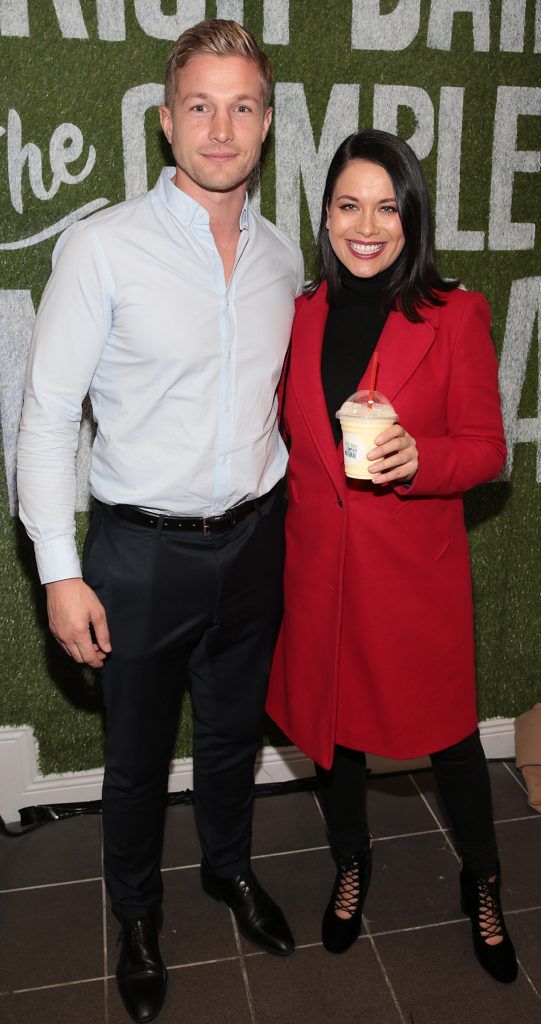 Will Matthews and Michele McGrath at the launch of the National Dairy Council's Complete Natural Pop up Dairy Cafe on South William Street, Dublin. Photo: Brian McEvoy