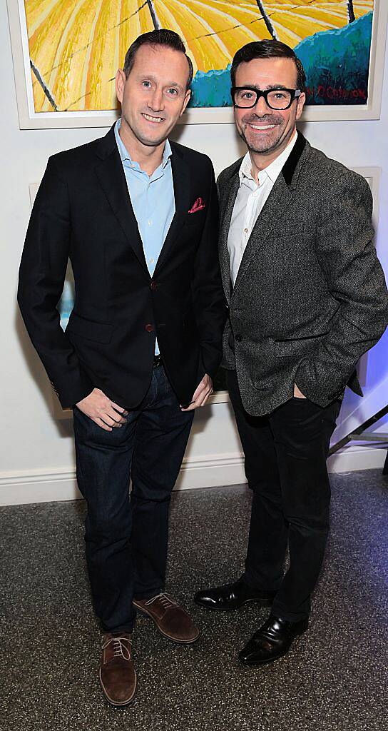 John McKibben and Jonothan Sultan at the launch of the National Dairy Council's Complete Natural Pop up Dairy Cafe on South William Street, Dublin. Photo: Brian McEvoy