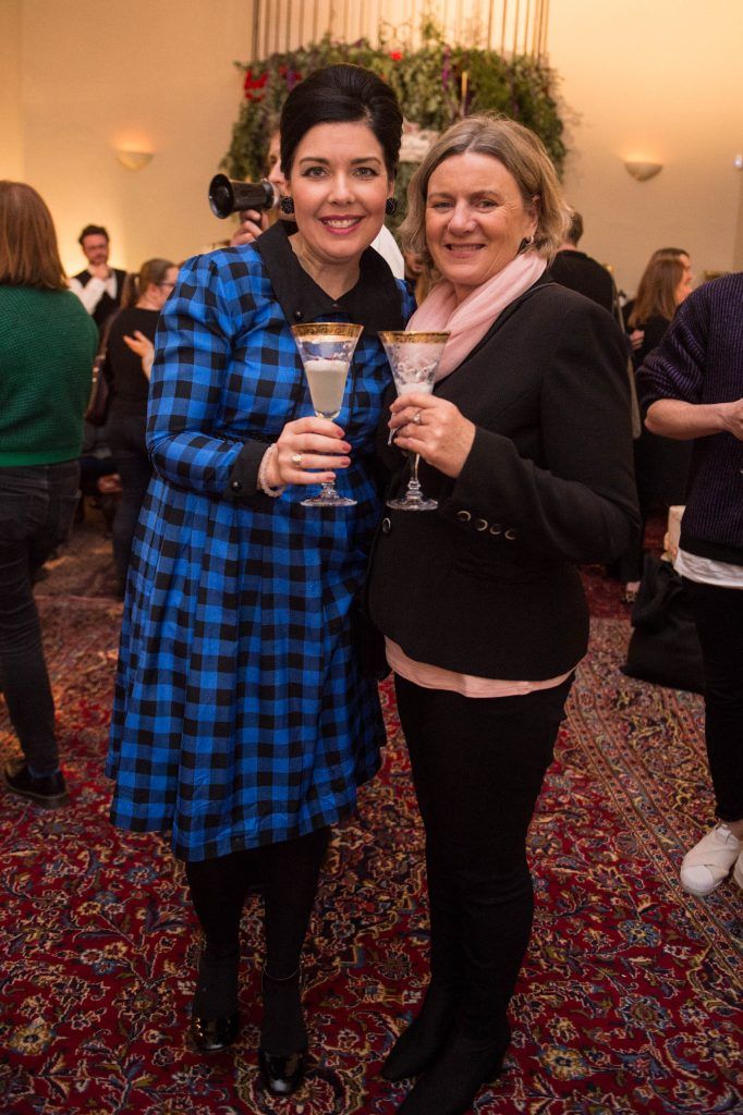 Sharon Hearnne Smith & Gabrielle Butler at the exclusive launch of Hendrick's 'The Illustrious Manor of Eminence' at Tailor's Hall, Back Lane, Dublin 8. Photo: RuthlessImagery