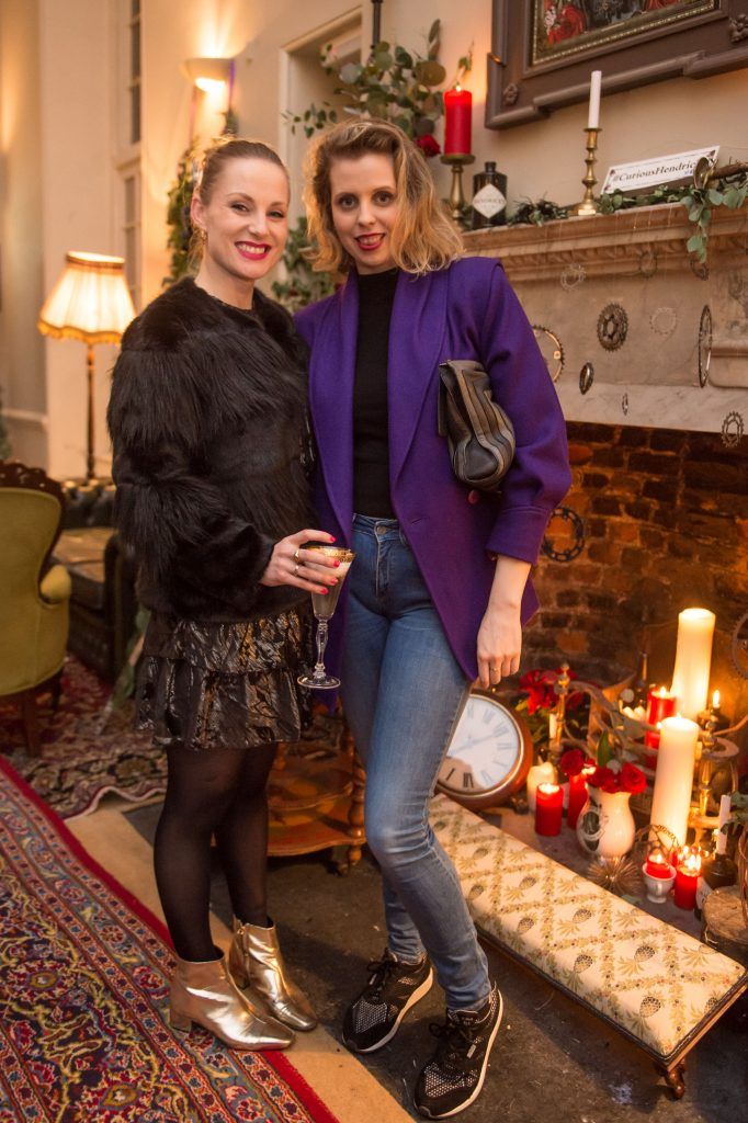 Julie Blakeney & Celina Murphy at the exclusive launch of Hendrick's 'The Illustrious Manor of Eminence' at Tailor's Hall, Back Lane, Dublin 8. Photo: RuthlessImagery