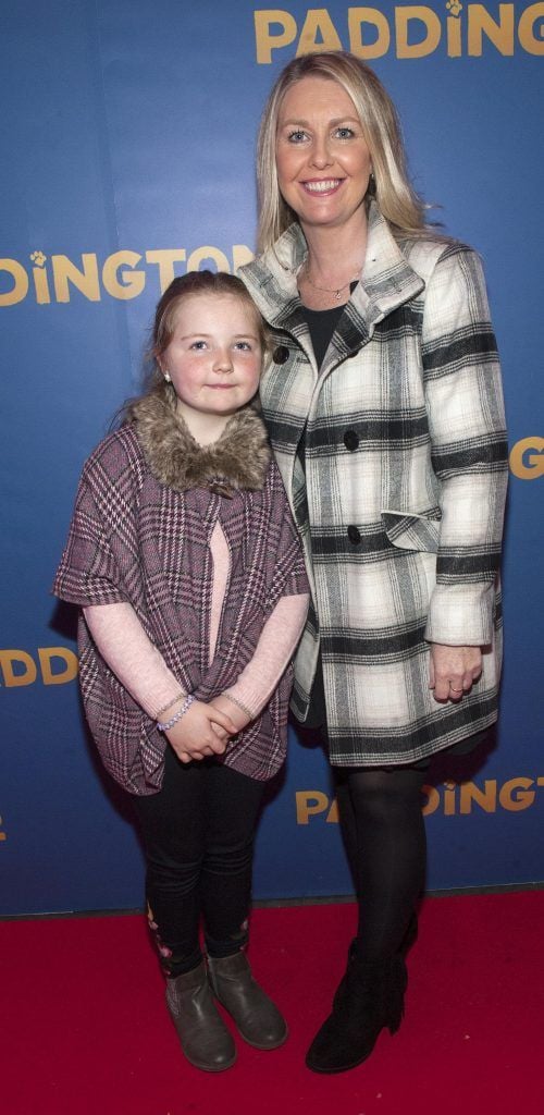 Molly O Toole and Sharon Byrne pictured at the Paddington 2 premiere in Odeon Point Square, Dublin. Photo: Patrick O'Leary