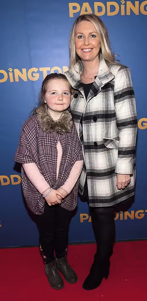 Molly O Toole and Sharon Byrne pictured at the Paddington 2 premiere in Odeon Point Square, Dublin. Photo: Patrick O'Leary