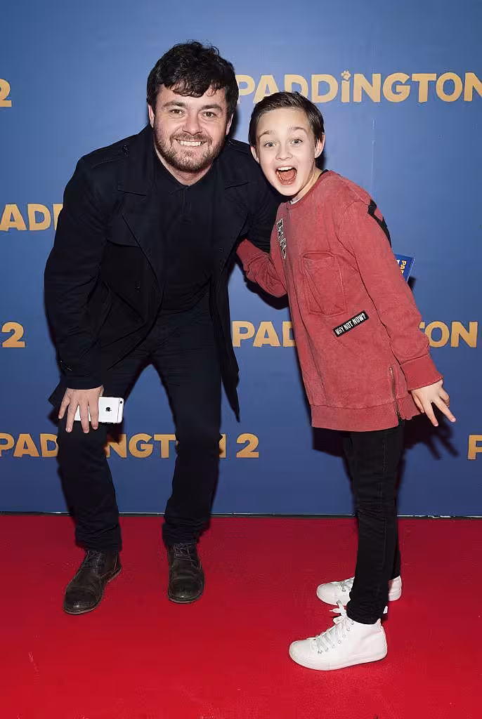 Laurence Kinlan and daughter Oren pictured at the Paddington 2 premiere in Odeon Point Square, Dublin. Photo: Patrick O'Leary